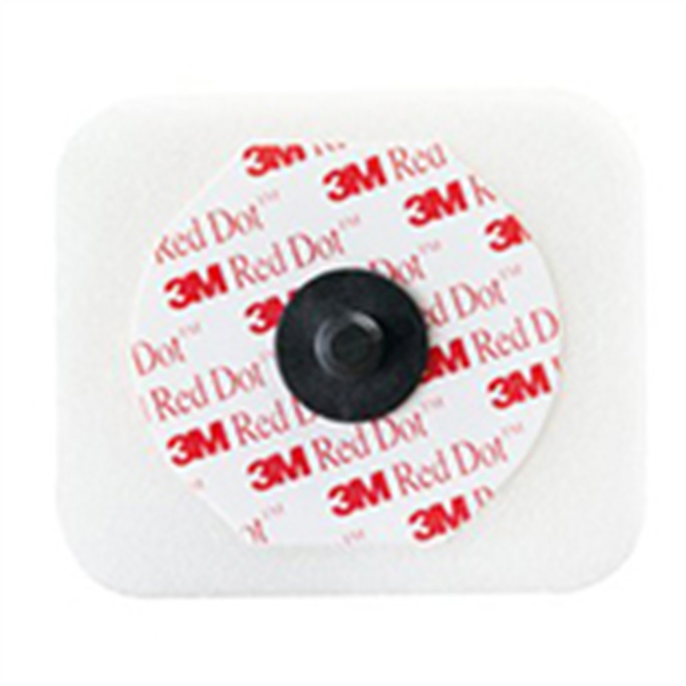 3M RED DOT ECG Electrodes, Foam Tape & Sticky Gel, Abrader, 4cm x 3.5cm, Radiolucent Stud. MPN: 2570-5
