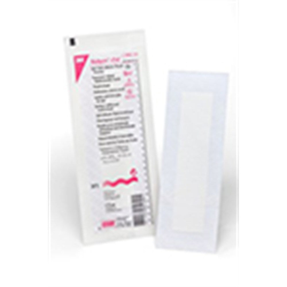 3M MEDIPORE +Pad Soft Cloth Wound Dressing, 3-1/2" x 10", Pad Size 1-3/4" x 8", 25/box, 4 box/case. MPN: 3571