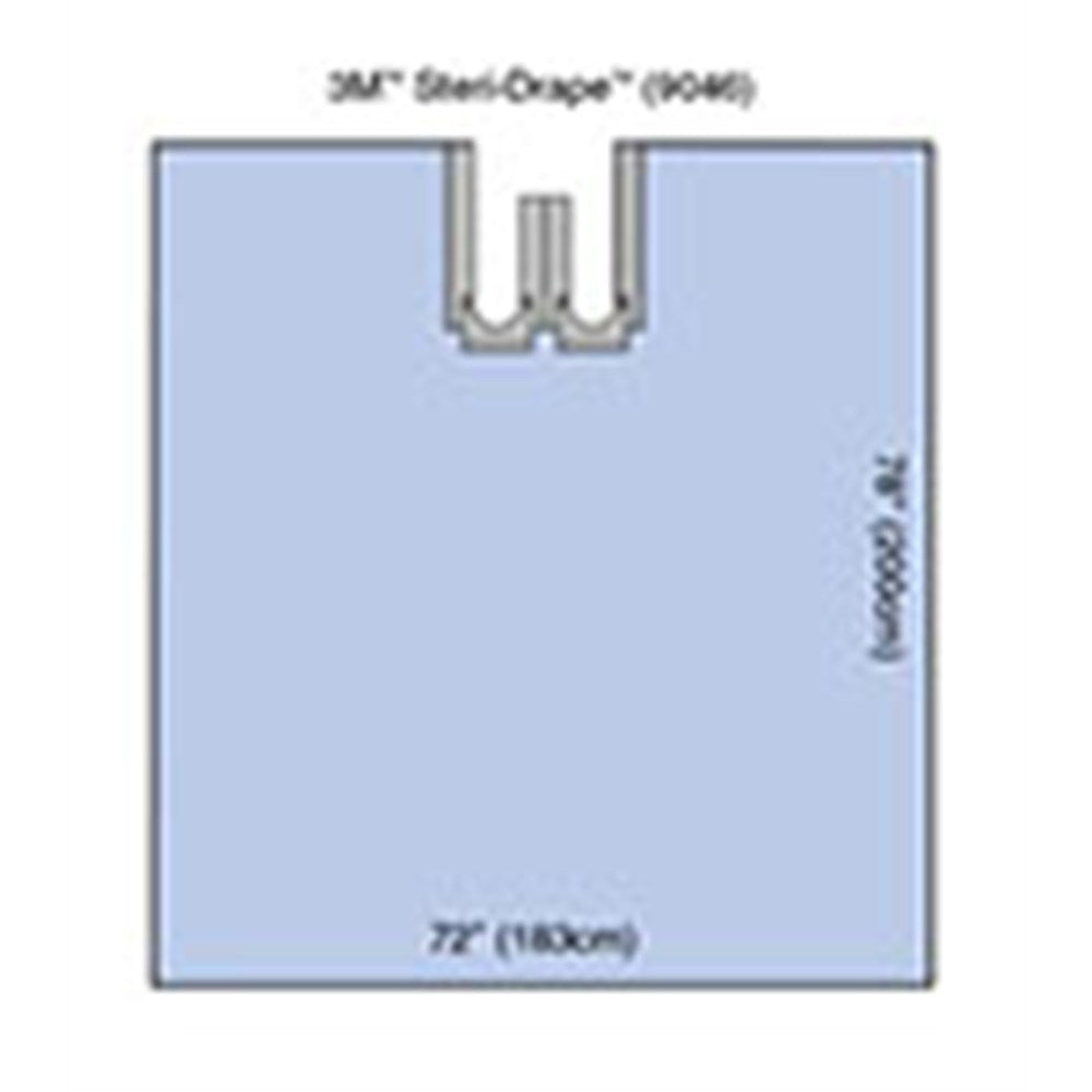 3M STERI-DRAPE Bilateral Split Sheet, 72" x 78", Absorbent Impervious Material, 15/box, 2 box/case. MPN: 9046