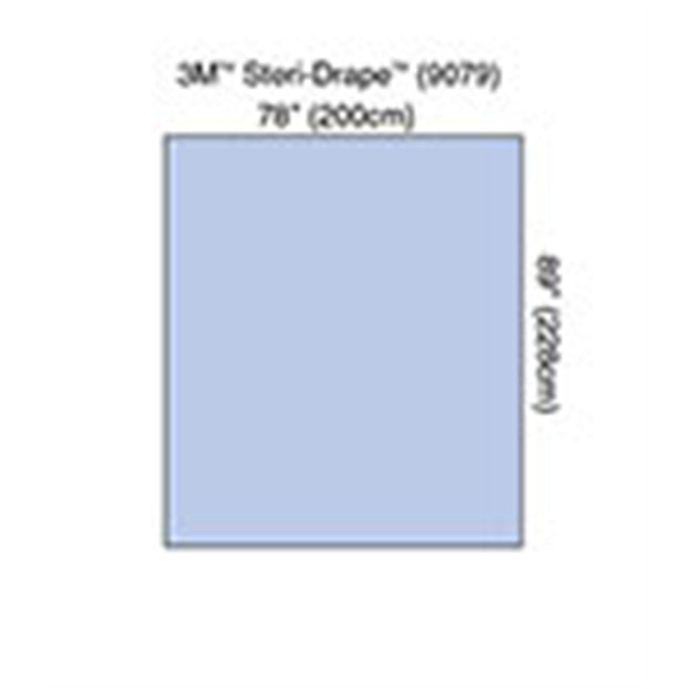 3M STERI-DRAPE Drape Sheet, 78" x 90", Absorbent Impervious Material, 20/box, 2 box/case. MPN: 9079