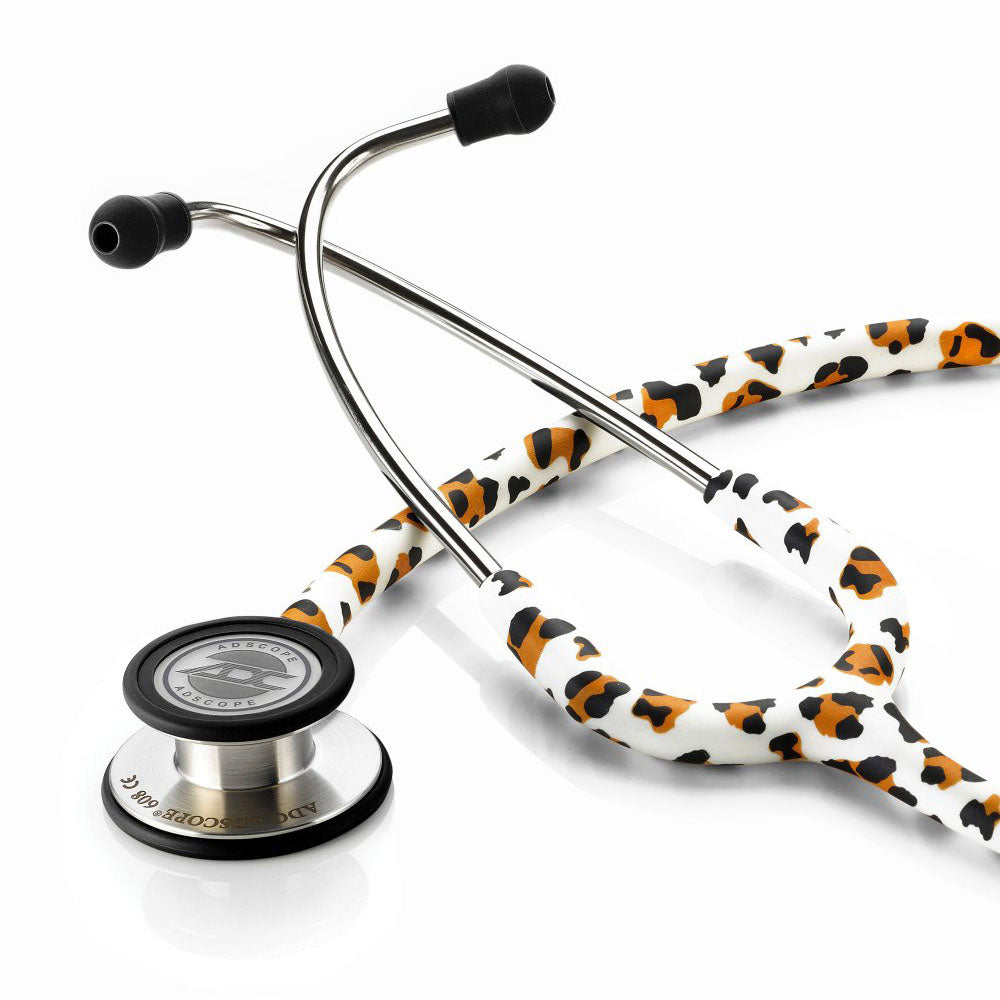 ADC ADSCOPE 608 Convertible Clinician Stethoscope, Leopard. MPN 608LP