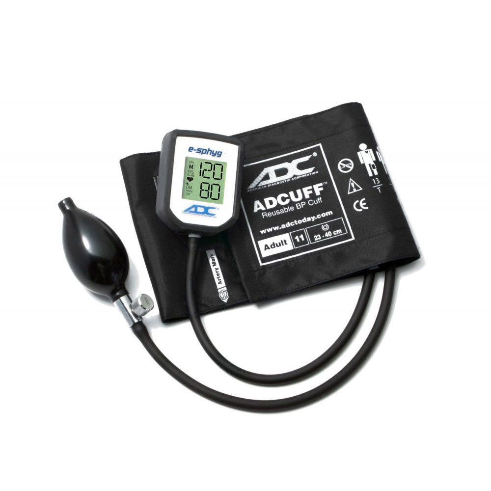 ADC E-SPHYG Digital Aneroid Sphygmomanometer, Adult, Black. MPN 7002-11ABK