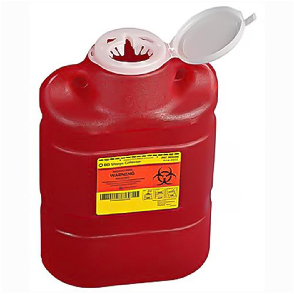BD Sharps Collector, 8.2 Qt, Large, Red, 12/case. MPN: 305490