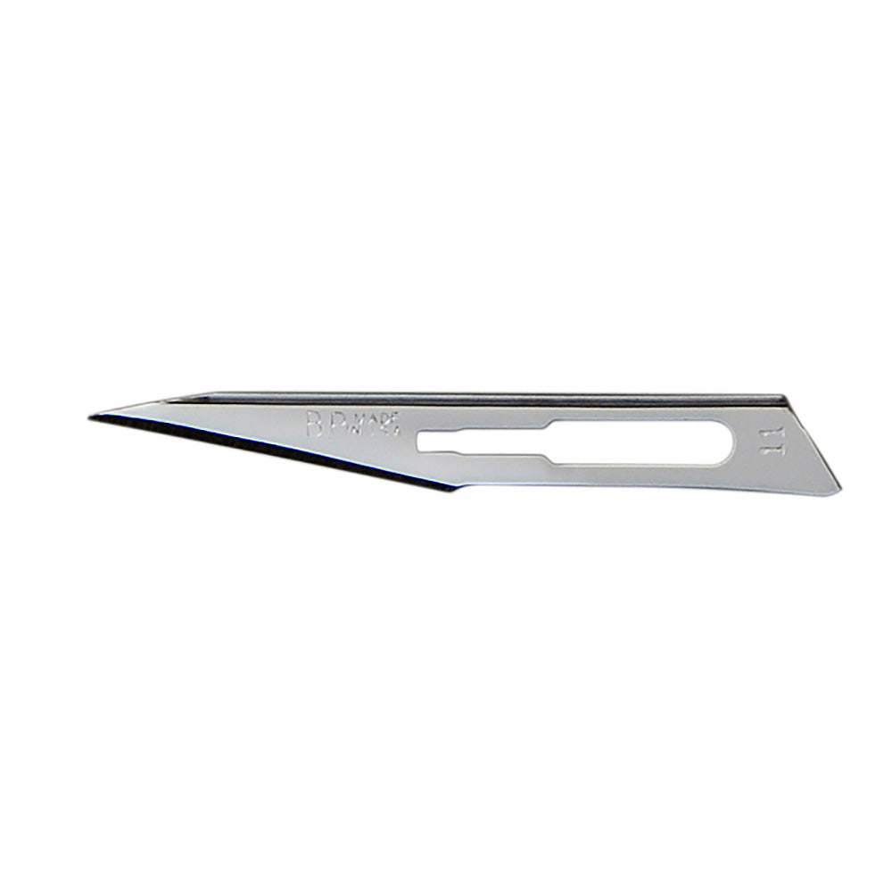 Aspen Bard-Parker Rib-Back Carbon Steel Blade, Sterile, Size 11, 50/box, 3 box/case. MPN: 371111