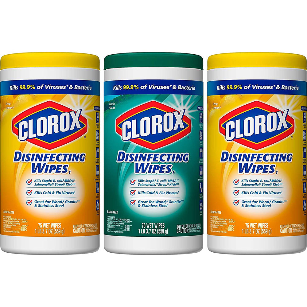 CLOROX Disinfecting Wipes Value Pack, 3 Canisters. MPN: 30208