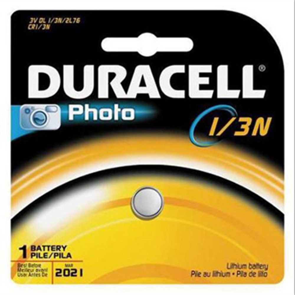DURACELL Photo Battery, Lithium, Size DL 1/3N, 3V, 6/bx. MPN: DL1/3NBPK