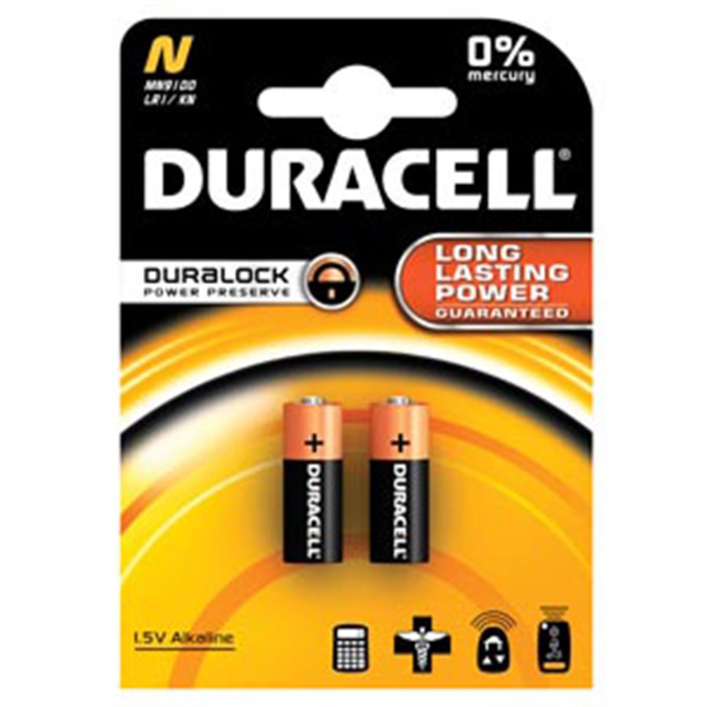 DURACELL Photo Battery, Alkaline, Size N, 1.5V, 2/pk, 6 pk/bx. MPN: MN9100B2PK