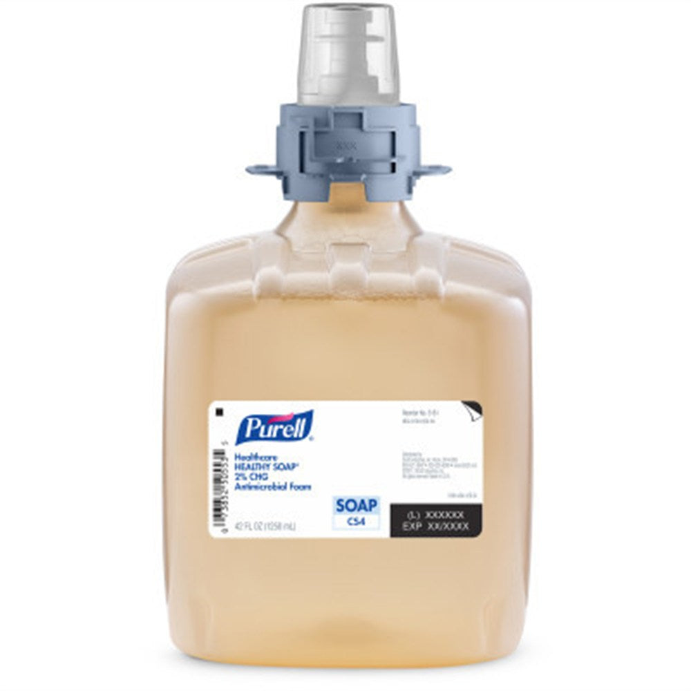 PURELL Healthcare HEALTHY SOAP 2.0% CHG Antimicrobial Foam, 1250mL Refill for PURELL CS4 Soap Dispensers. MPN: 5181-03