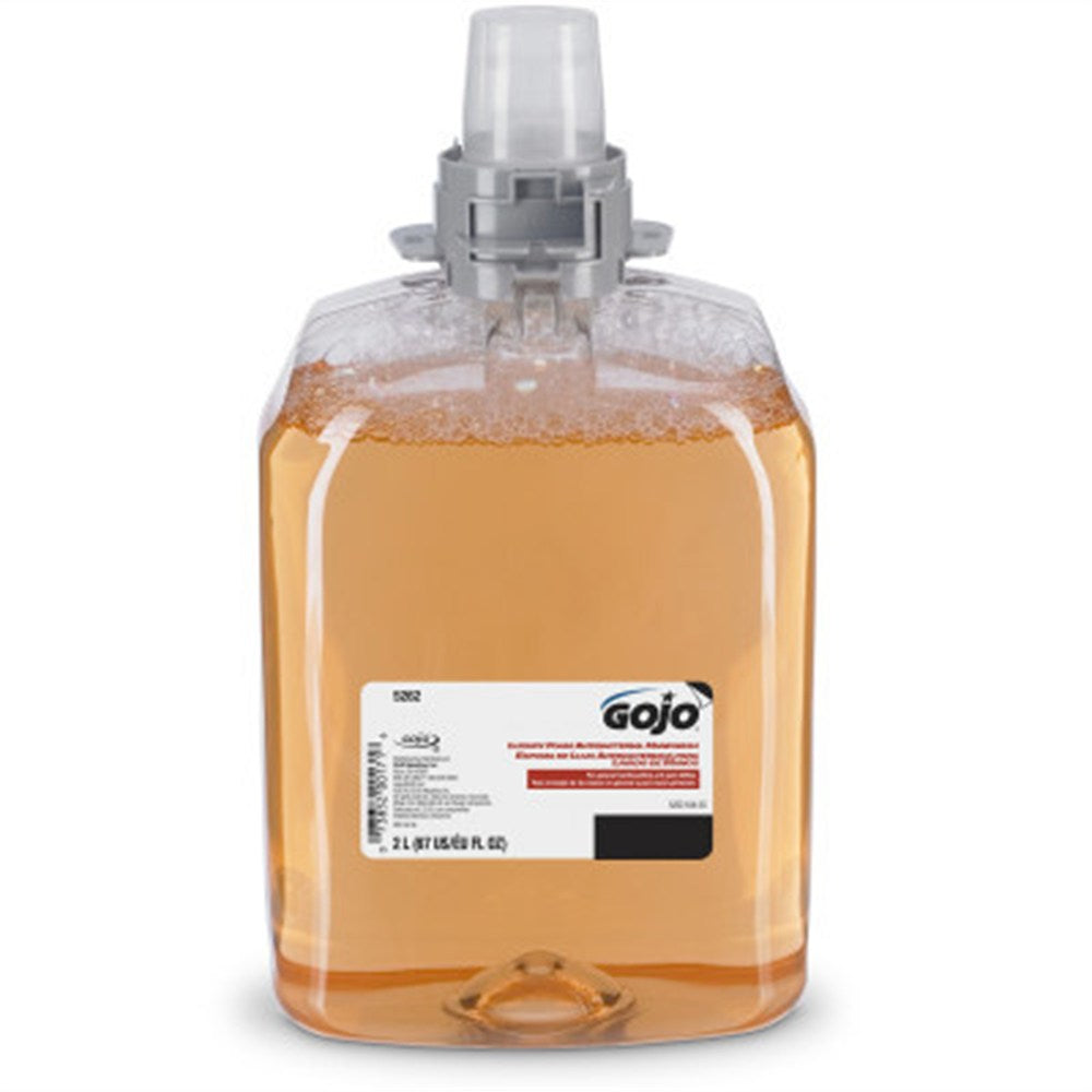 GOJO Luxury Foam Antibacterial Handwash, 2000mL Refill for GOJO FMX-20 Dispenser. MPN: 5262-02