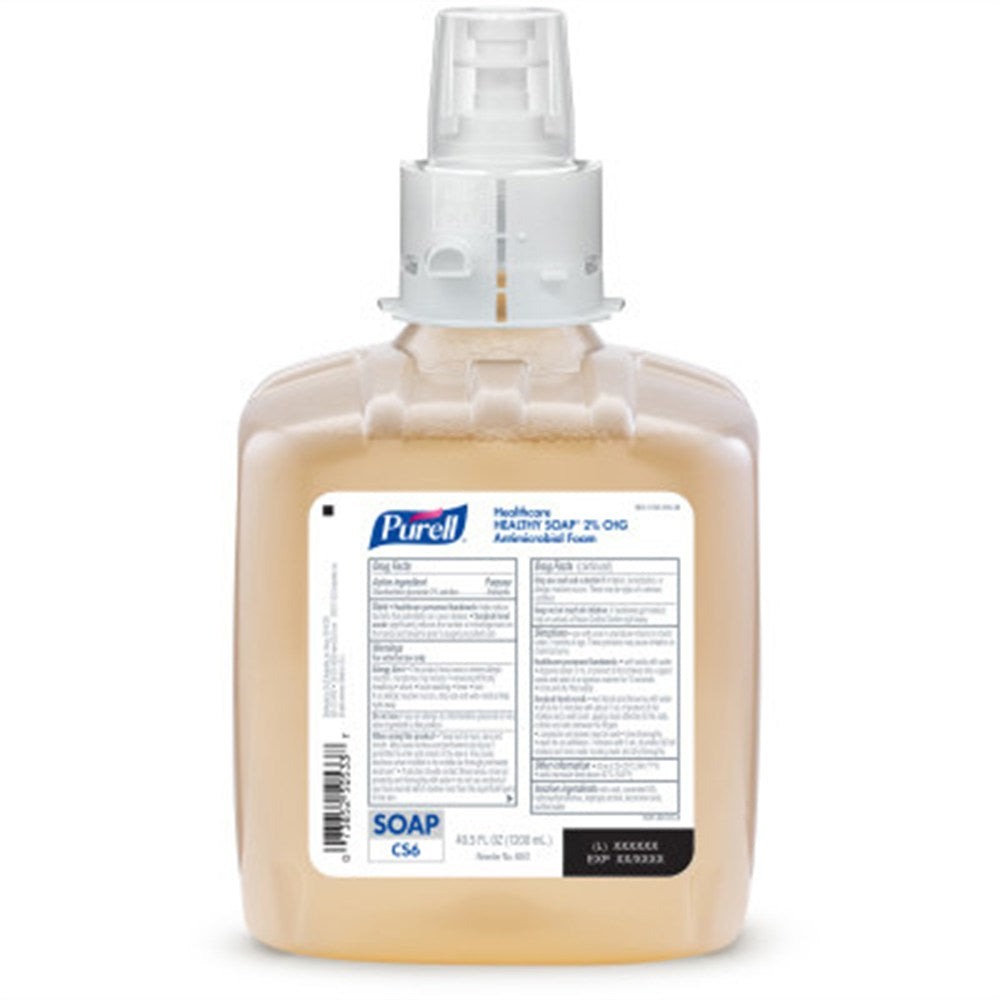 PURELL Healthcare HEALTHY SOAP 2.0% CHG Antimicrobial Foam, 1200mL Refill for PURELL CS6 Soap Dispensers. MPN: 6581-02