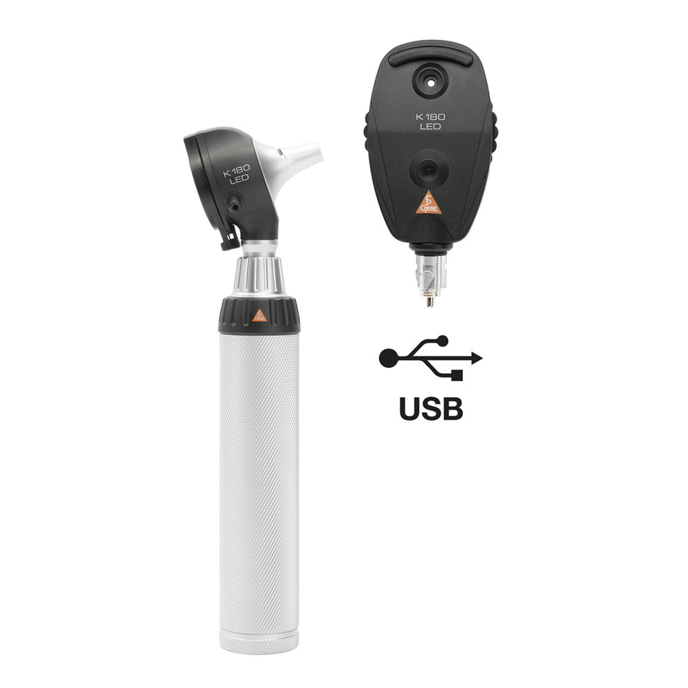 HEINE K180 LED Diagnostic: K180 LED Ophthalmoscope, K180 LED Fiber Optic Otoscope, BETA4 USB Rechargeable Handle, USB Cord. MPN: A-279.28.388 - Image 2