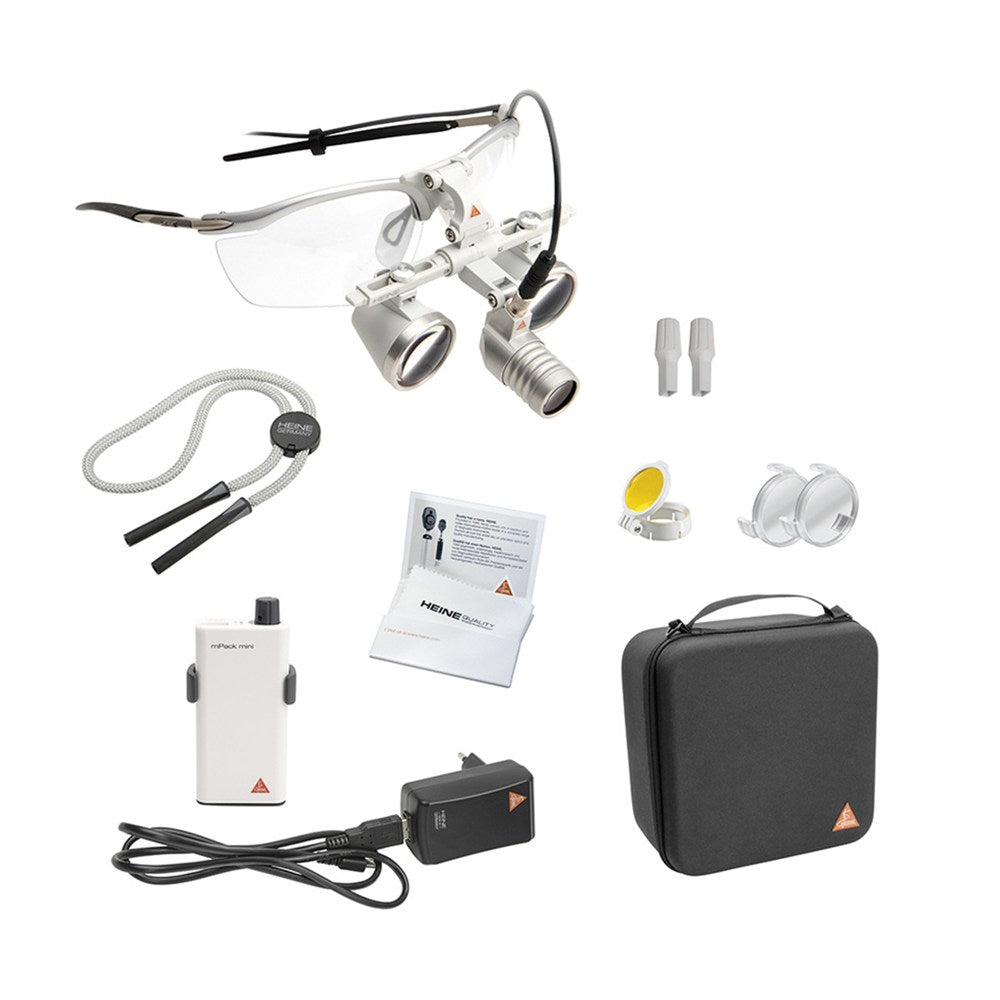 HEINE LED LoupeLight 2, mPack mini Battery Pack, S-Frame, HR Loupes 2.5x 340mm (13") Working Distance. MPN: C-008.32.450 - Image 2