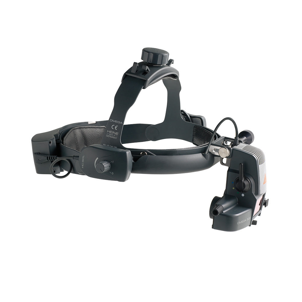 HEINE OMEGA 500 LED Indirect Ophthalmoscope, UNPLUGGED Kit, Wall Transformer, 2 mPack Batteries. MPN: C-008.33.536 - Image 2