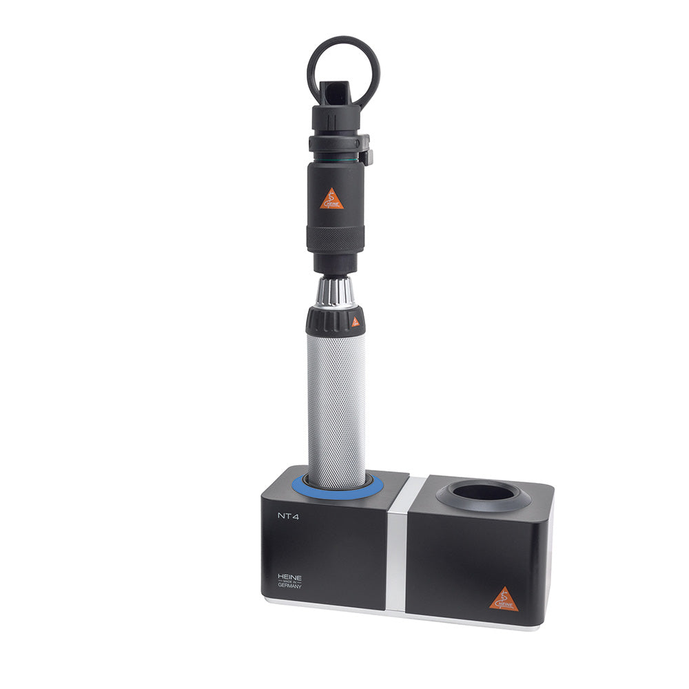 HEINE Hand-Held Indirect Ophthalmoscope MONOCULAR, BETA4 NT Rechargeable Handle, NT4 Table Charger. MPN: C-020.23.420