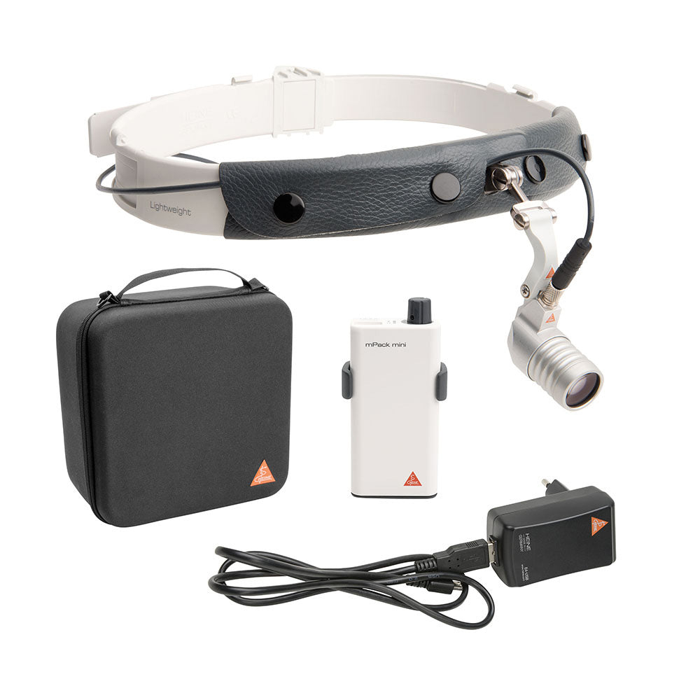 HEINE LED MicroLight 2 Headlight with Headband, mPack mini Battery Pack, Transformer & Case. MPN: J-008.31.277 - Image 2