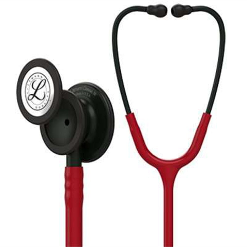 3M Littmann Classic III Stethoscope, Black Chestpiece, Stem & Headset, Burgundy Tube. MPN: 5868