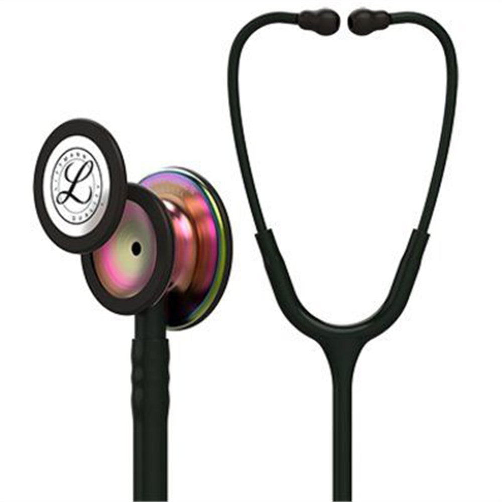 3M Littmann Classic III Stethoscope, Rainbow Chestpiece, Black Stem & Headset, Black Tube. MPN: 5870
