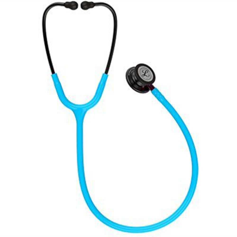 3M Littmann Classic III Stethoscope, Smoke Chestpiece, Turquoise Tube, Pink Stem & Smoke Headset. MPN: 5872 - Image 3