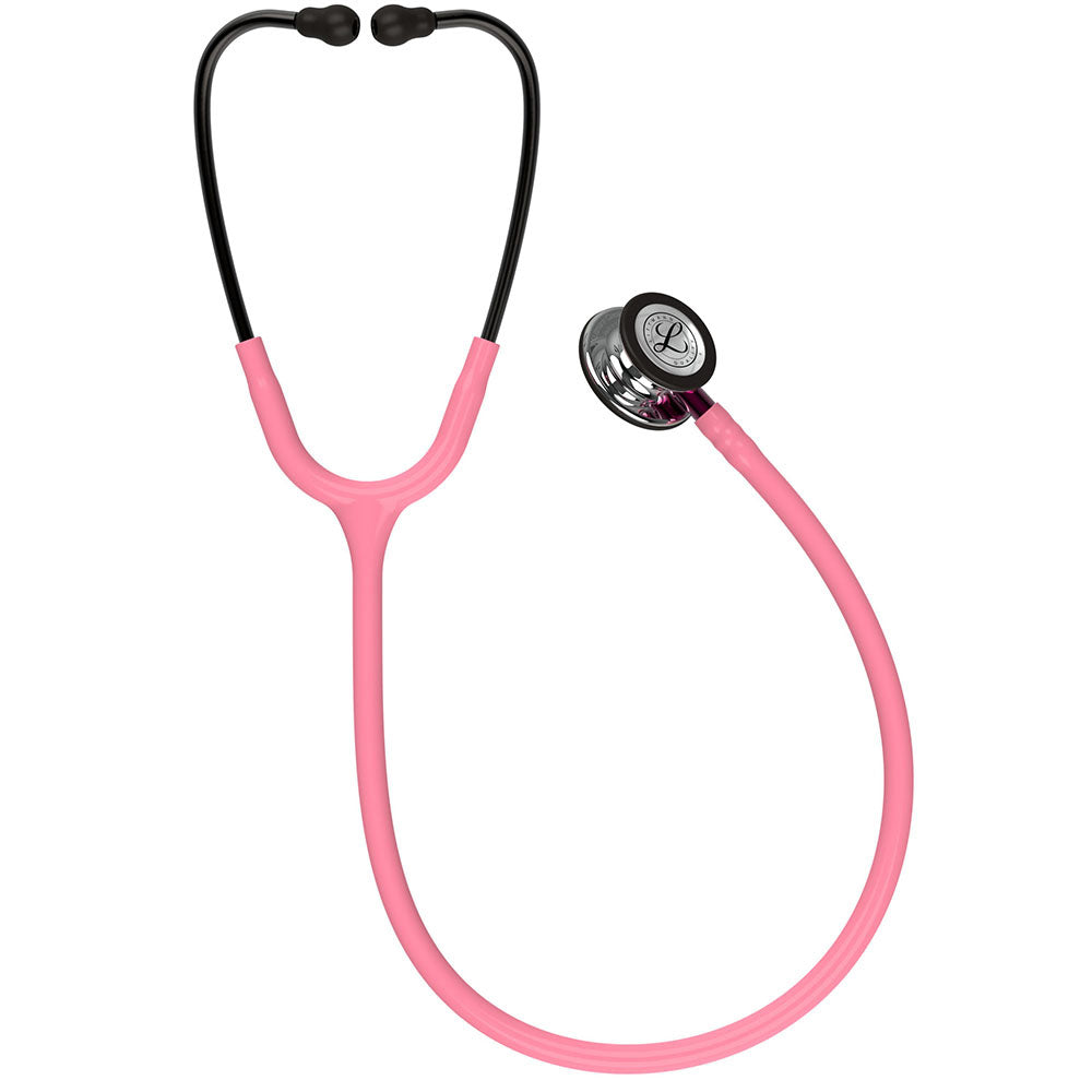3M Littmann Classic III Stethoscope, Mirror Chestpiece, Pearl Pink Tube, Pink Stem and Smoke Headset. MPN: 5962 - Image 3