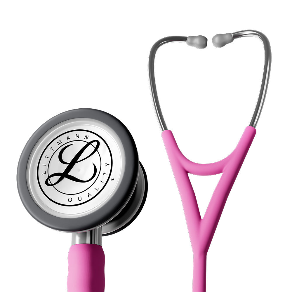 Littmann CARDIOLOGY IV Stethoscope, Stainless-Finish Chestpiece, Satin-Finish Rose Pink Tube. MPN: 6159C