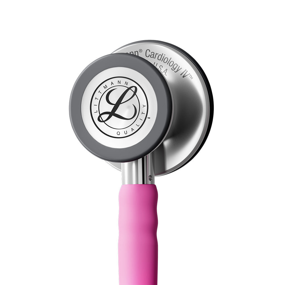 Littmann CARDIOLOGY IV Stethoscope, Stainless-Finish Chestpiece, Satin-Finish Rose Pink Tube. MPN: 6159C - Image 2