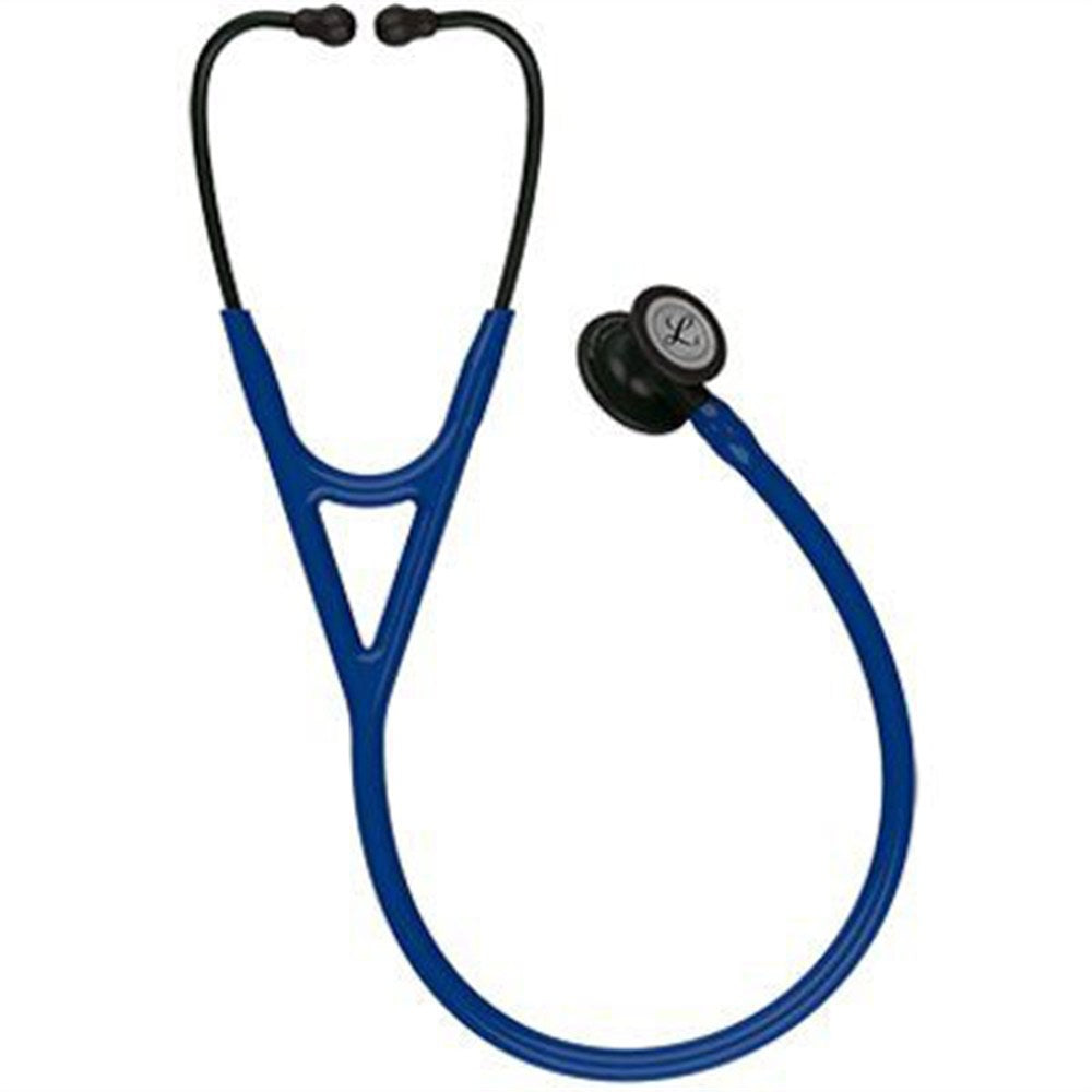 3M Littmann Cardiology IV Stethoscope, Black Chestpiece, Navy Blue Tube, Black Stem & Headset. MPN: 6168 - Image 3