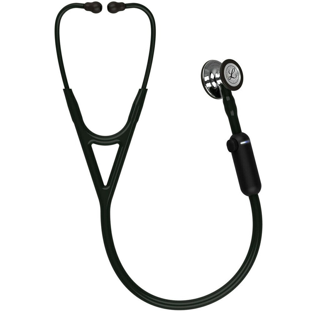 3M Littmann 8890 CORE Digital Stethoscope, Mirror Chestpiece, Black Tube, Stem and Headset, 27". MPN: 8890 - Image 2