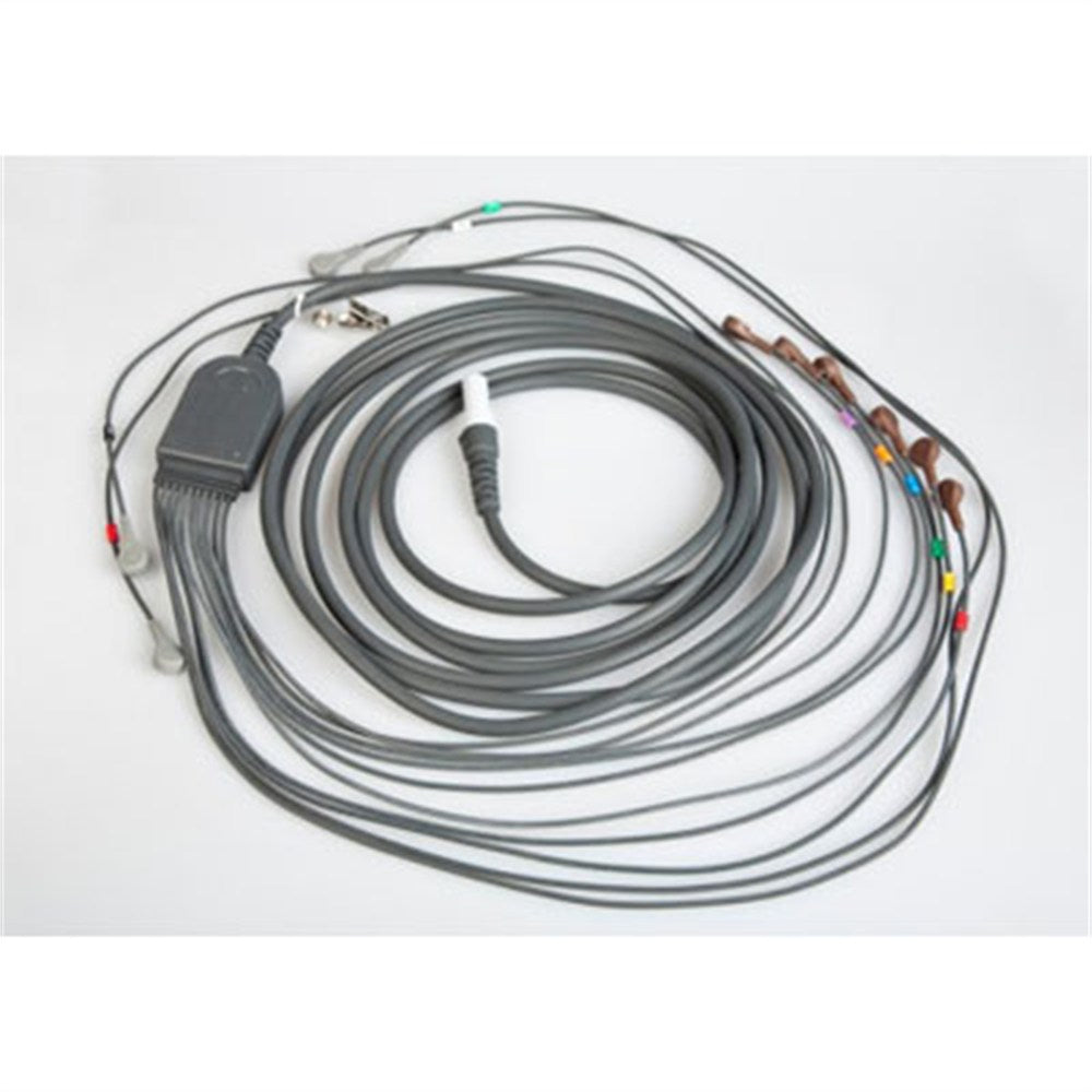 Patient Cable for Quinton Q-Stress or Burdick HeartStride, AHA 43", snap connection. MPN: 60-00185-01