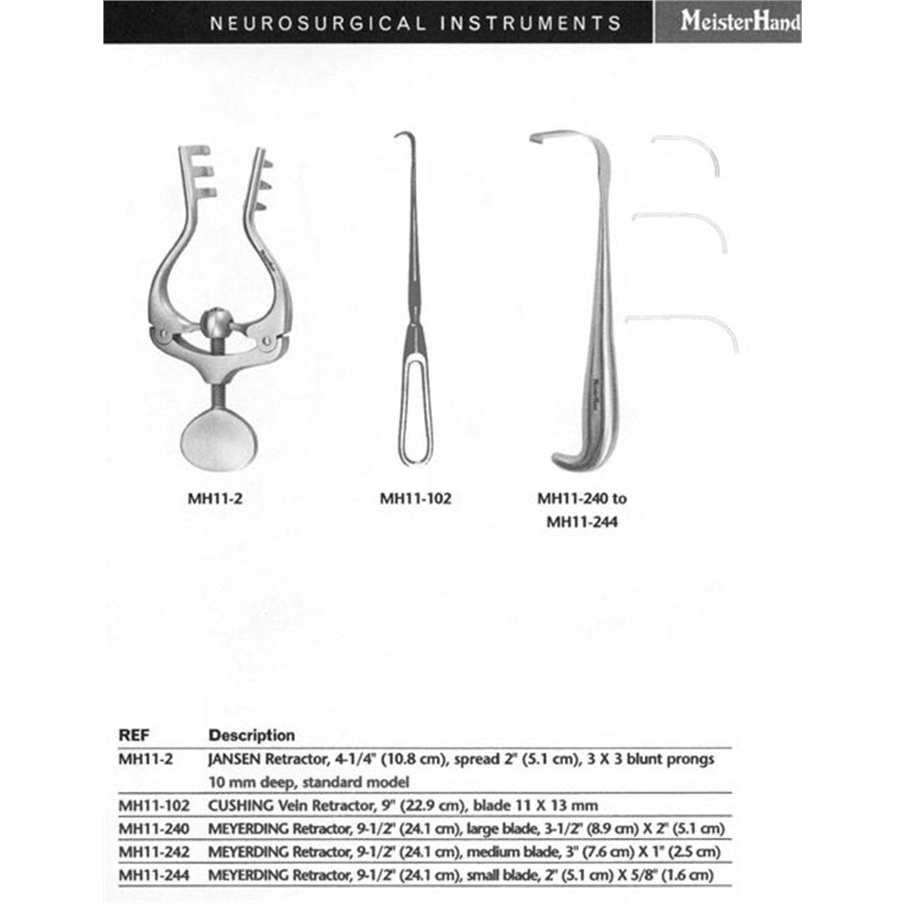 MeisterHand MEYERDING Retractor, 9-1/2" (24.1 M), large blade 3-1/2" (8.9 cm) X 2" (5.1 cm). MPN: MH11-240 - Image 3