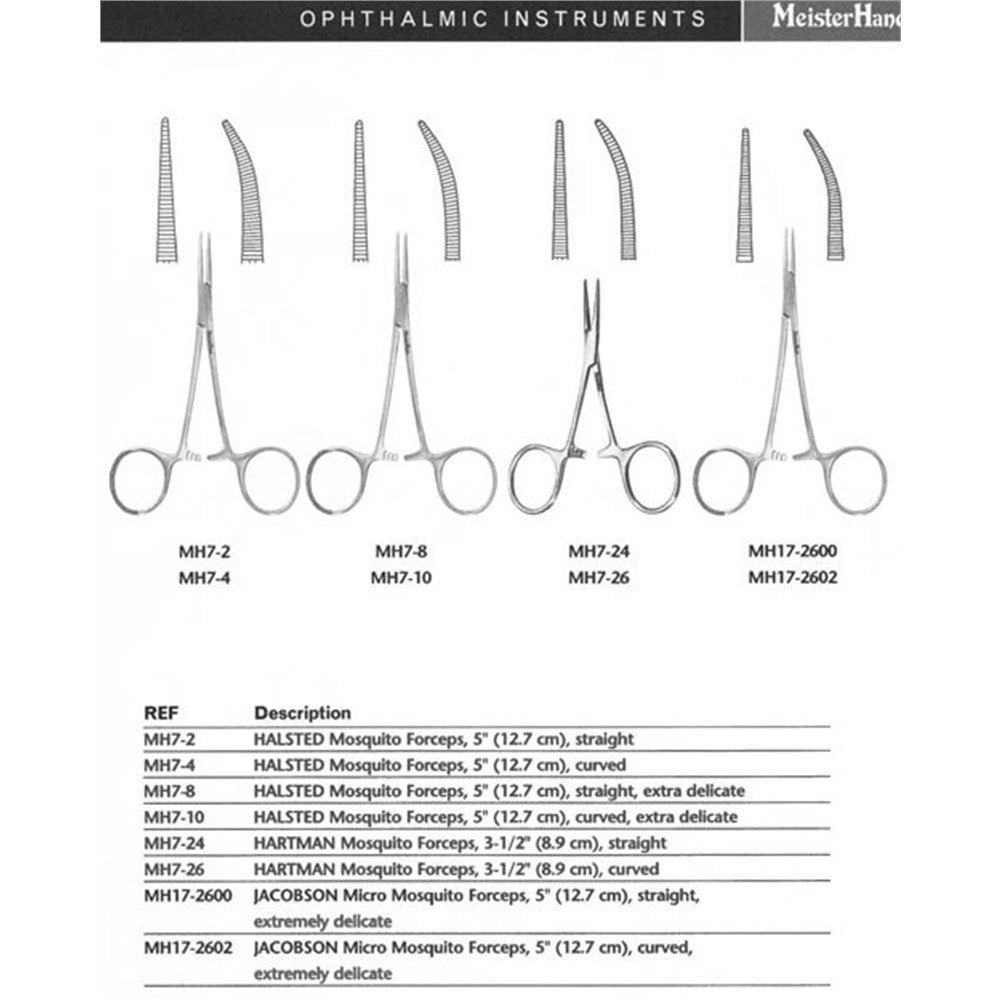 MeisterHand JACOBSON Micro Mosquito Forceps, straight, extremely delicate. MPN: MH17-2600 - Image 4