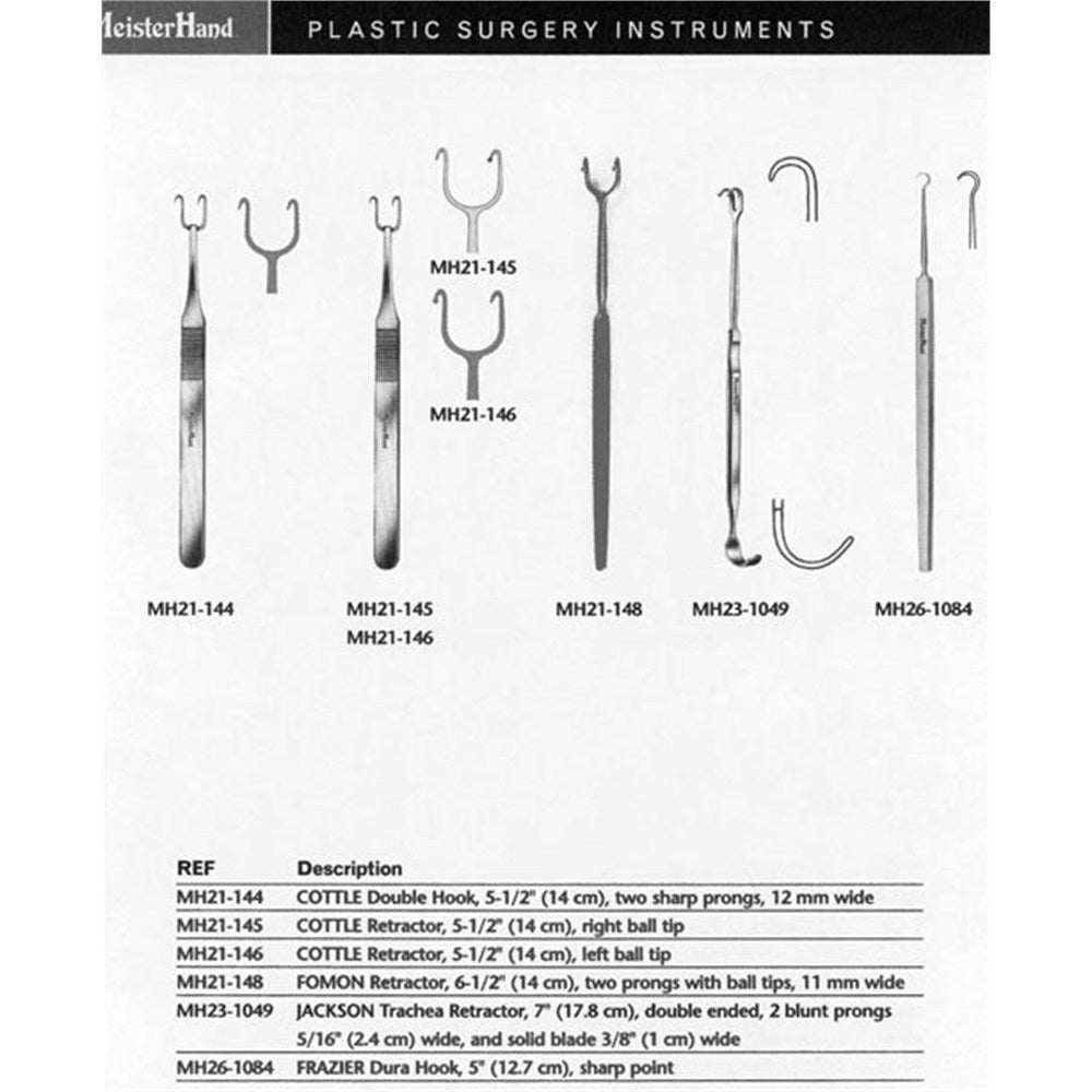 MeisterHand COTTLE Double Hook, 5-1/2" (14 cm), two sharp prongs, 12 mm wide. MPN: MH21-144 - Image 3