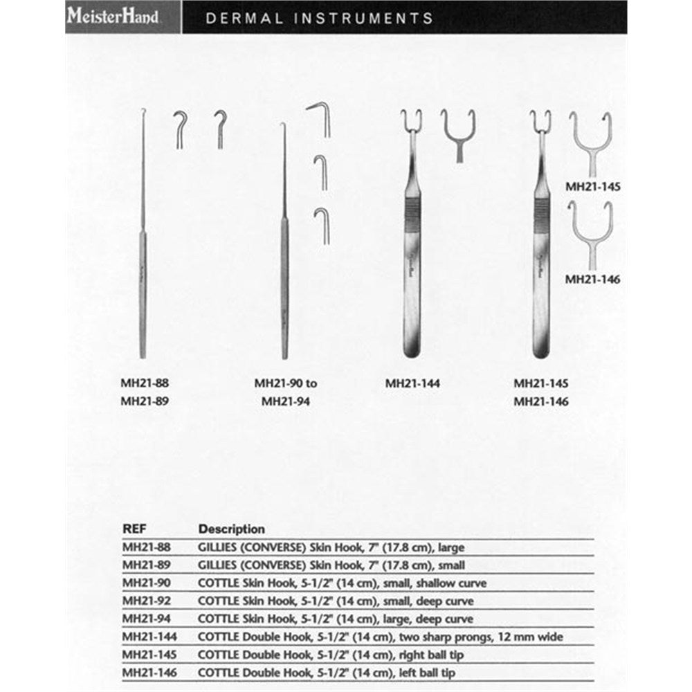 MeisterHand COTTLE Double Hook, 5-1/2" (14 cm), two sharp prongs, 12 mm wide. MPN: MH21-144 - Image 4