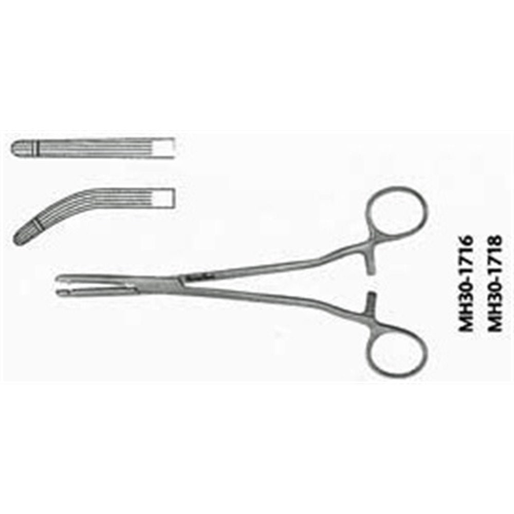 MeisterHand BALLENTINE Hysterectomy Forceps, 8-1/2" (21.6 cm), longitudinal serrations, single tooth, straight. MPN: MH30-1718