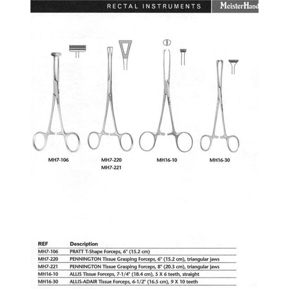 MeisterHand PRATT T-Shape Forceps, 6" (15.2 cm). MPN: MH7-106 - Image 3