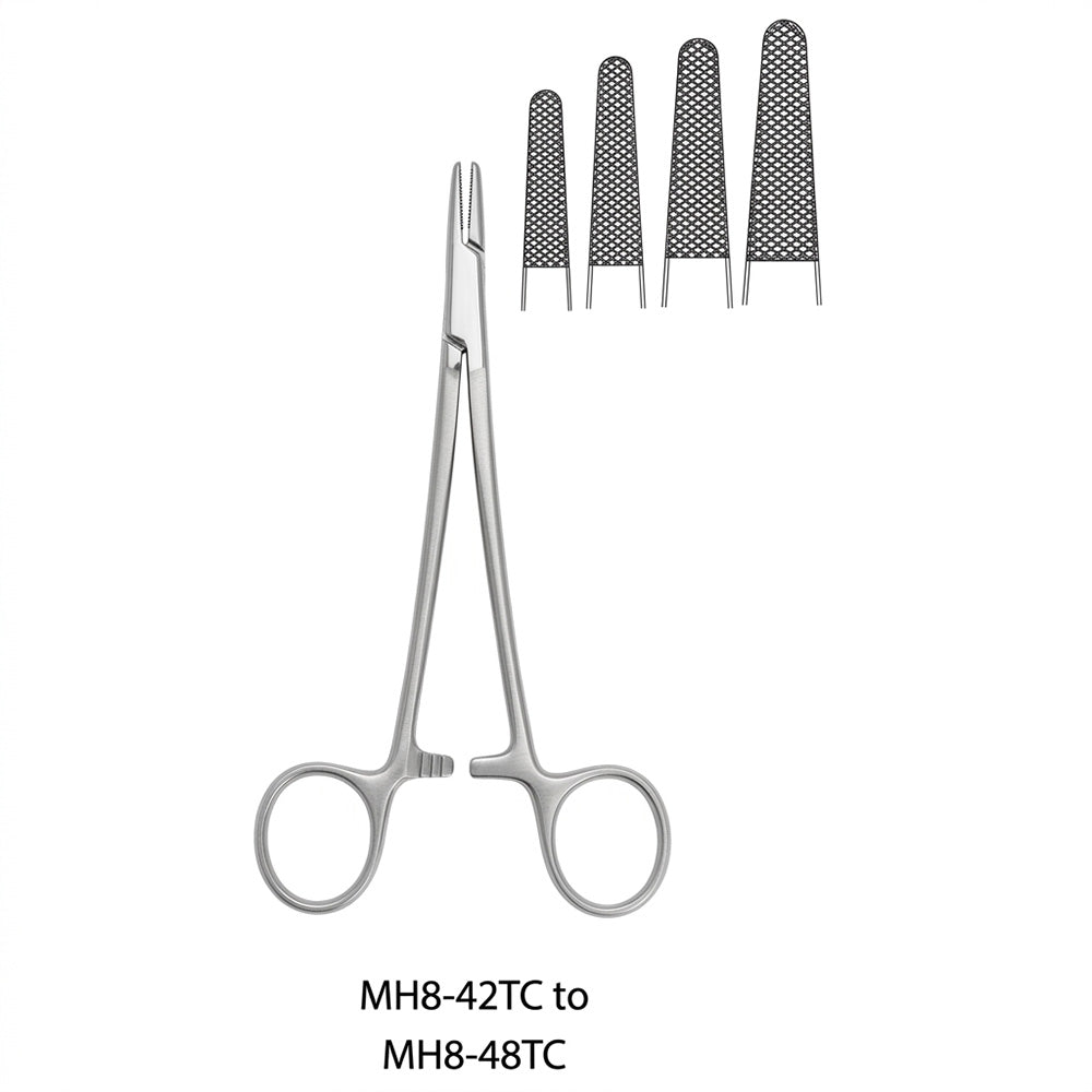 MeisterHand Mayo-Hegar Needle Holder, 6¼" (16 cm), Serrated Jaws, Tungsten Carbide. MPN: MH8-44TC