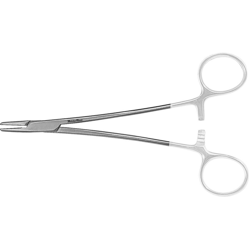 MeisterHand Crile-Wood Needle Holder, 5⅞" (15 cm), Serrated Jaws, Tungsten Carbide. MPN: MH8-50TC