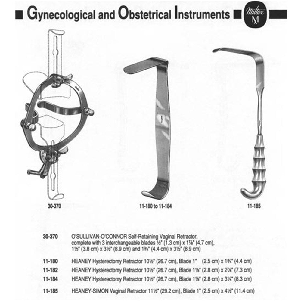 MILTEX HEANEY Retractor, 10-1/2" (26.7 cm), blade 1" (2.5 cm) X 1-3/4" (4.4 cm). MPN: 11-180 - Image 3