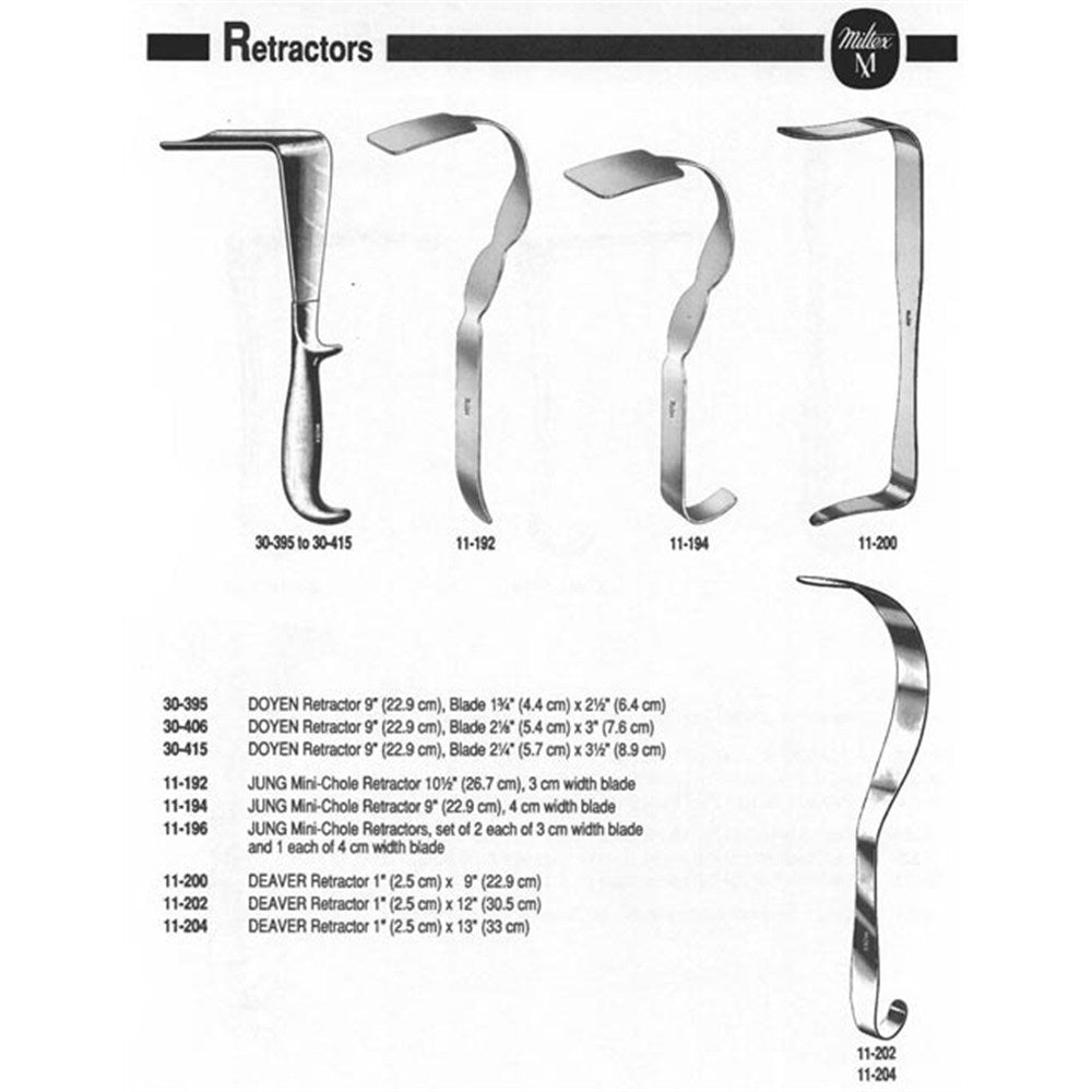 MILTEX DEAVER Retractor, 1" (2.5 cm) X 9" (22.9 cm). MPN: 11-200 - Image 2