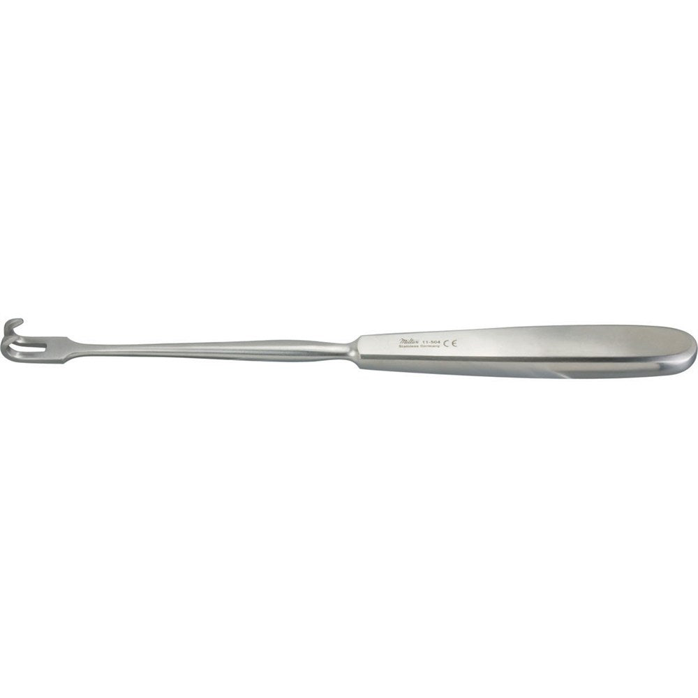 MILTEX VOLKMAN Retractor, 8-1/2" (218mm), 2 Prongs, Sharp, Hollow Handle. MPN: 11-504