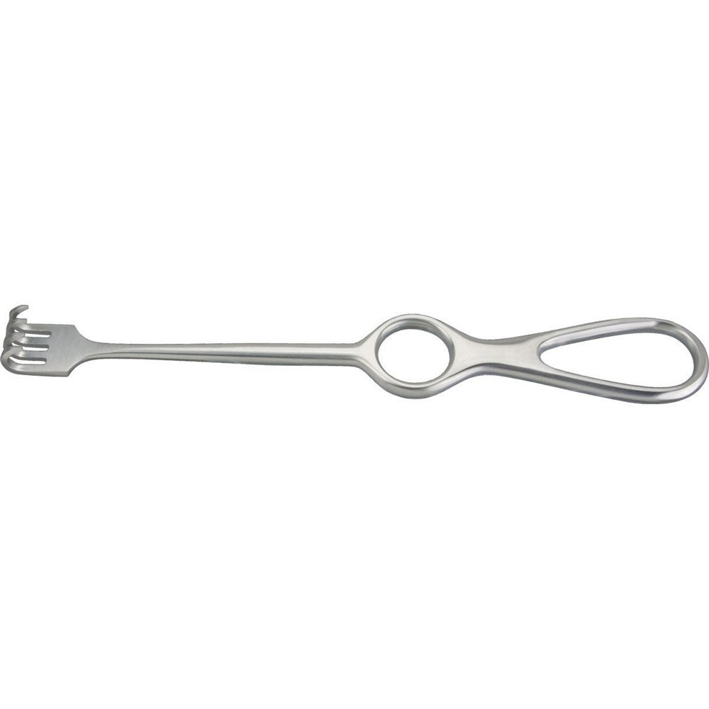MILTEX VOLKMAN Retractor, 8-1/2" (216mm), 4 Prongs, Sharp, Ring Handle. MPN: 11-534