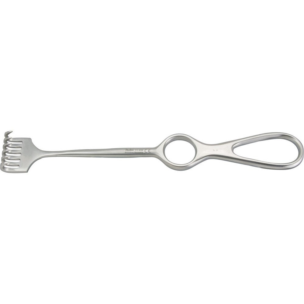 MILTEX VOLKMAN Retractor, 8-1/2" (216mm), 6 Prongs, Sharp, Ring Handle. MPN: 11-536