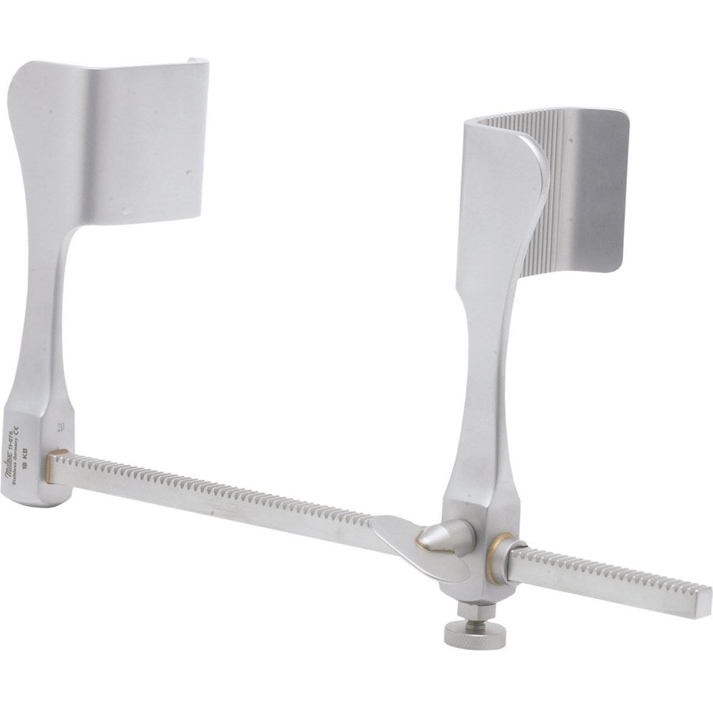 MILTEX TUFFIER Retractor, 2" (5.1 cm) X 1-3/4" (4.4 cm), grooved blades, 6-1/2" (16.5 cm) spread. MPN: 11-676