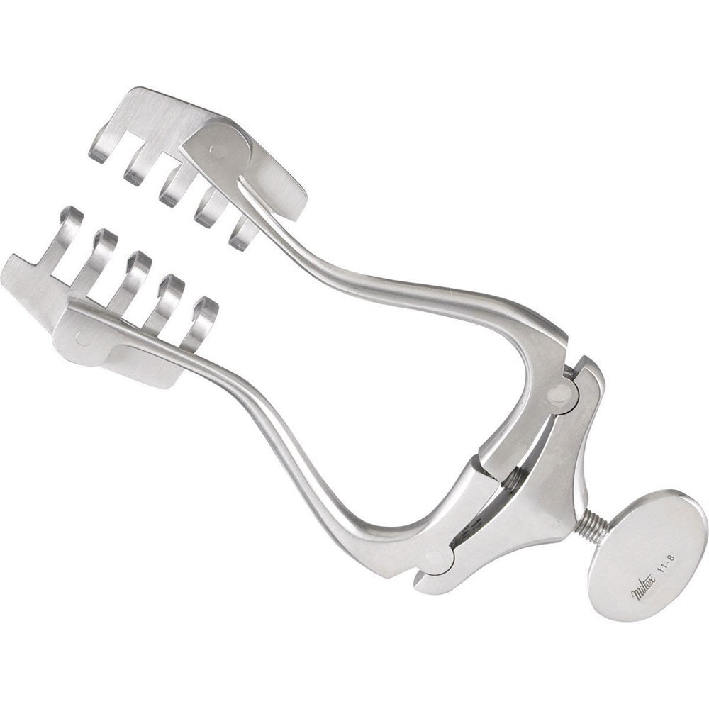 MILTEX JANSEN-WAGNER Retractor, 4-1/8" (103.5mm) Working Length, 5 X 5 Sharp Prongs 5/8" (15mm) Deep. MPN: 11-8