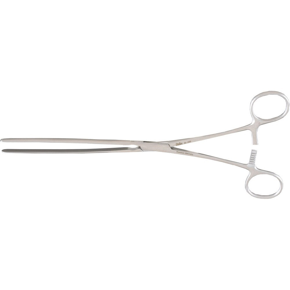 MILTEX SCUDDER Intestinal Forceps, 9-1/2" (24.1 cm), straight, solid smooth blades. MPN: 16-140