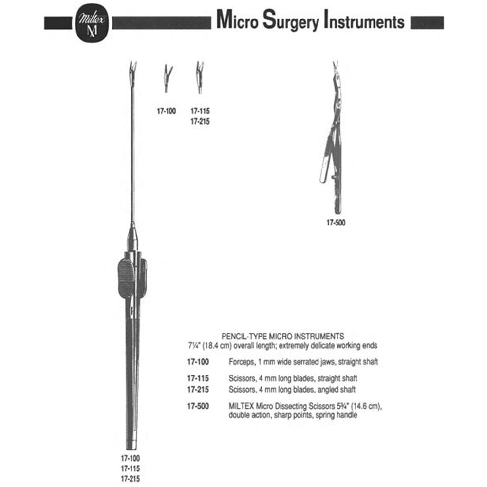 MILTEX Micro Instruments, Pencil-Type Scissors, 7-1/4" (18.4 cm). MPN: 17-215 - Image 3