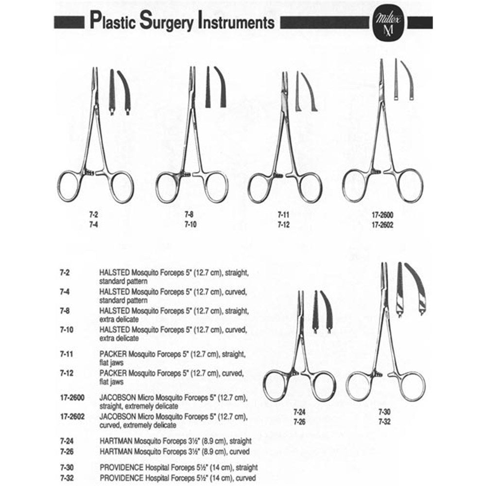 MILTEX JACOBSON Micro Mosquito Forceps, curved, extremely delicate. MPN: 17-2602 - Image 5