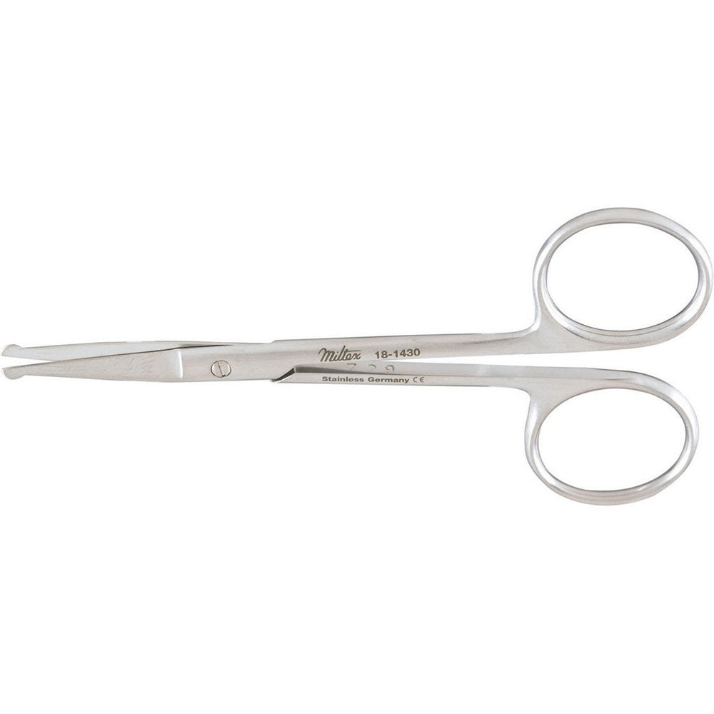 MILTEX Eye Scissors, 4-1/8" (10.5cm), w/Probe Point, Straight. MPN: 18-1430