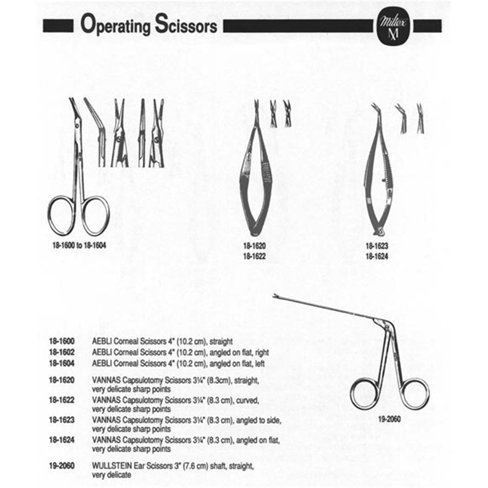 MILTEX VANNAS Capsulotomy Scissors, 3-1/4" (8.3 cm), straight, extra delicate sharp points. MPN: 18-1620 - Image 2