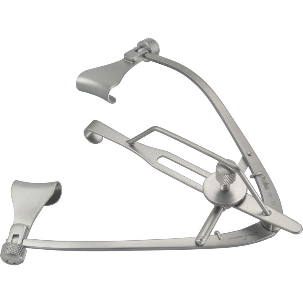 MILTEX MAUMENEE-PARK Eye Speculum, 3-1/4" (8.3 cm), solid blades 14 mm wide, lock screws. MPN: 18-33