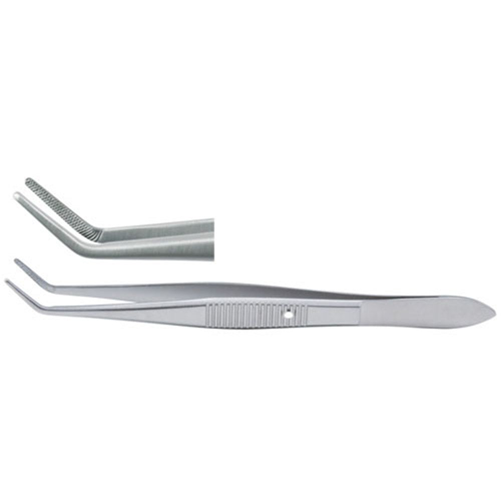 MILTEX NUGENT Utility Forceps, 4-1/4" (10.8 cm), cross-serrated tips, 1.2 mm wide. MPN: 18-958